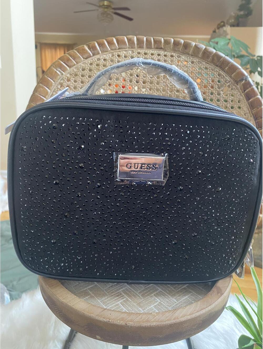 Guess Black Rhinestone Embellished Handbag